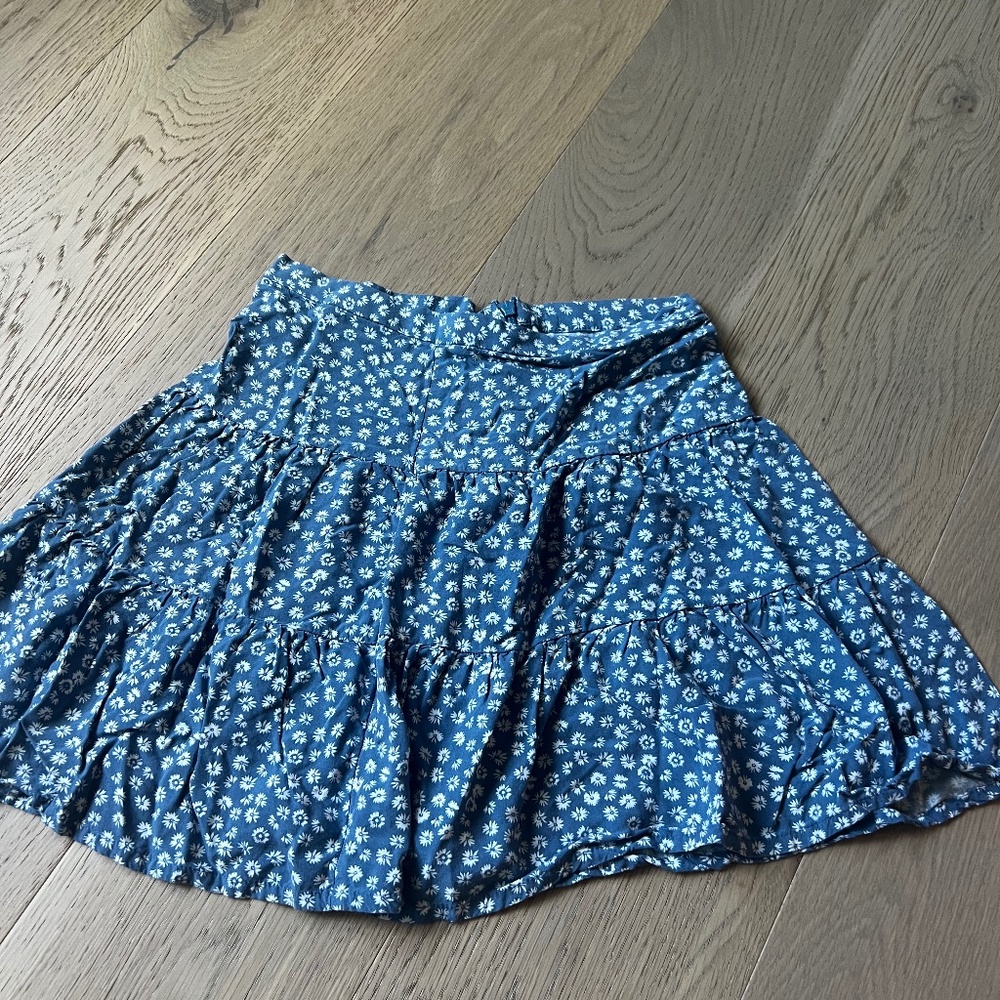 Gap Teen Floral Skirt Blue